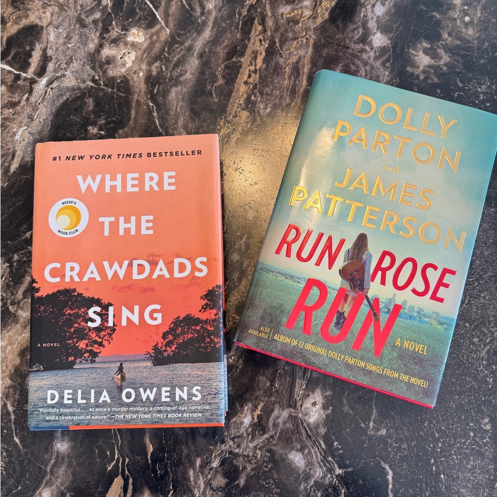 Hardback Books Set - Where The Crawdads Sing and Run Rose Run